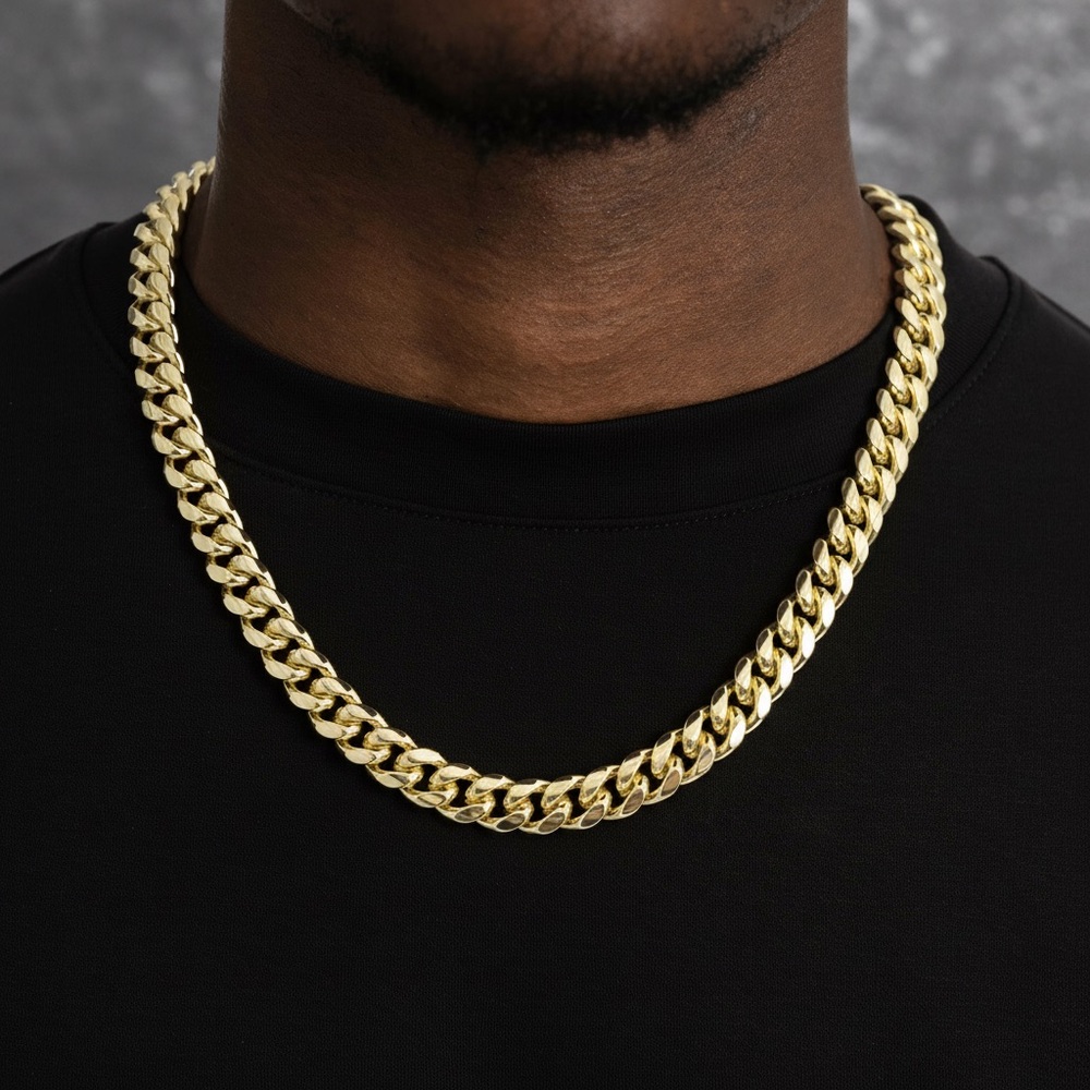 12mm Cuban Chain 18k Gold plated